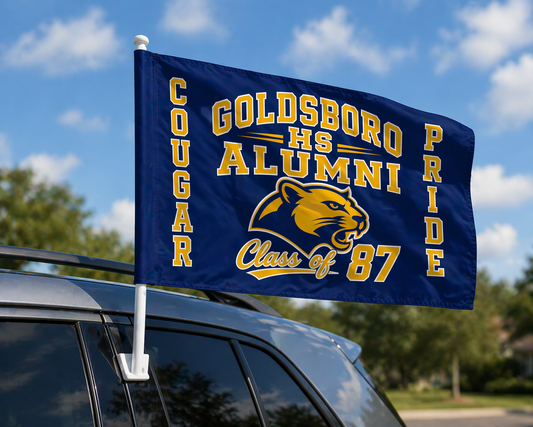 Goldsboro High School Alumni Class of 1987 Car Flag