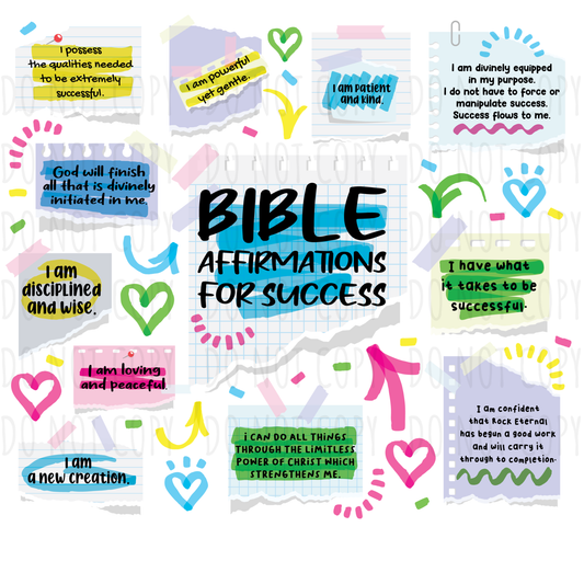 Bible Affirmations for Success Tumbler (20 oz)