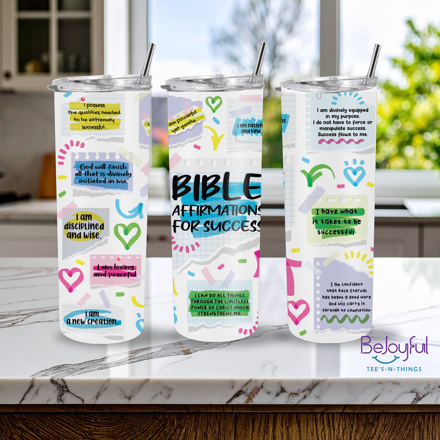 Bible Affirmations for Success Tumbler (20 oz)