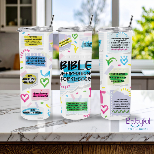 Bible Affirmations for Success Tumbler (20 oz)