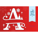 Christmas Split Letter Monogram Pillows