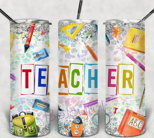 Teacher Design 1 Skinny Tumbler (20 oz)